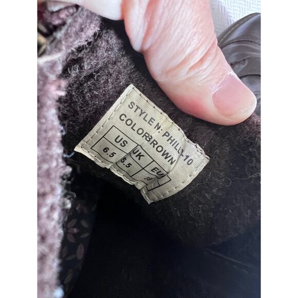 Bruno Marc Philly-10 Brown Combat Lace-Up Boots Size 6.5 EUC Side Zip Buckle - Picture 11 of 12